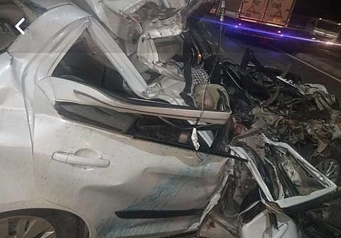 Three Killed As Tanker Hits Car In Etawah’s Friends Colony