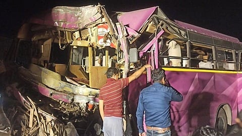 Three Killed, 40 Injured As Bus Rams Into Truck On Yamuna Expressway In Mathura