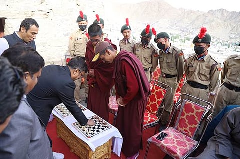 Leh Hosts The 1st Ever Torch Relay Of Chess Olympiad