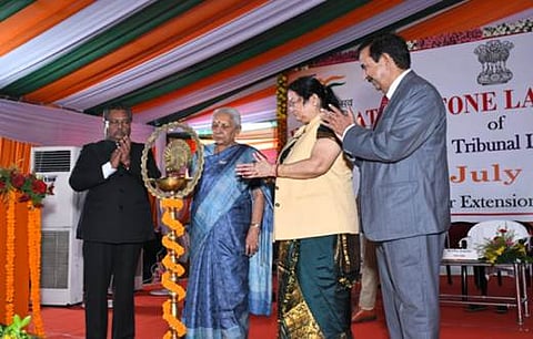 Anandiben Patel Lays Foundation Stone Of Court-cum-office Building CAT Lucknow Bench