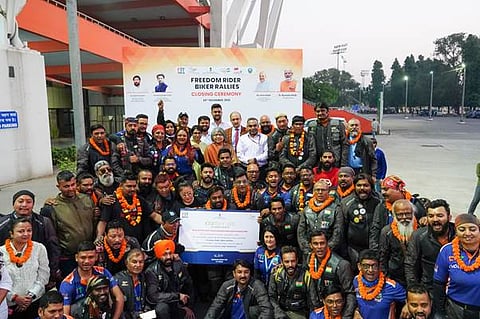 Fit India Freedom Rider Biker Rallies Successfully Culminates At JLN Stadium