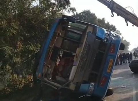 School Bus Overturns In Prayagraj, Two Children Killed