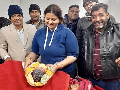 Woman Working At Magh Mela Gives Birth To Girl Child, Names Her Ganga