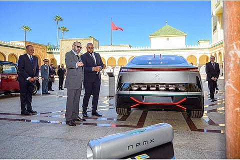 Moroccan King Presented The Model Of The First Domestic Mass-market Car And Of A Prototype Of A Hydrogen Vehicle