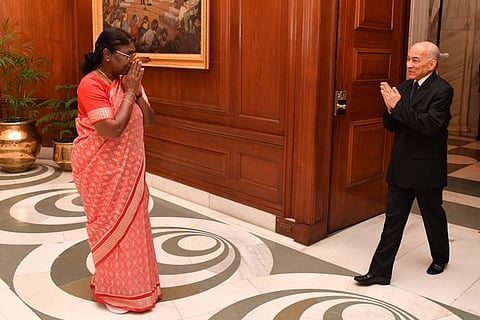 President Murmu Hosts A Banquet For Cambodian King At Rashtrapati Bhawan
