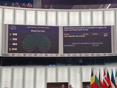 European Parliament Votes On An Emergency Resolution Concerning The Repression Of Press Freedom In Algeria