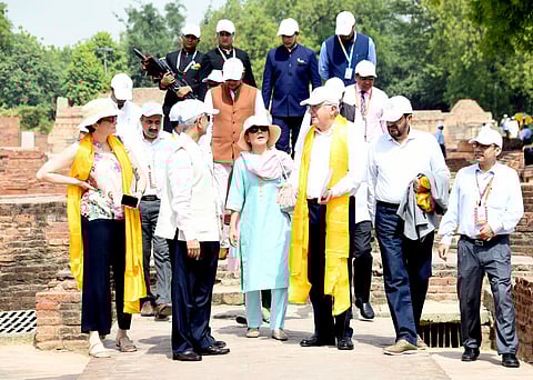 G20 Delegates Visit Dhamek Stupa And Other Holy Buddhist Sites In Sarnath