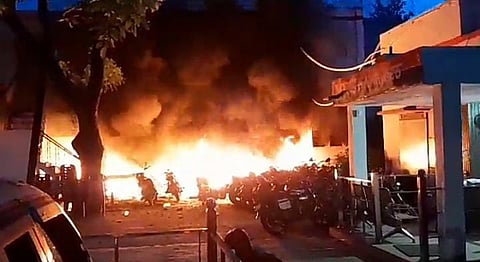 Fire At A Meerut Police Station Triggers Blast In LPG Cylinders, Two Cops Injured