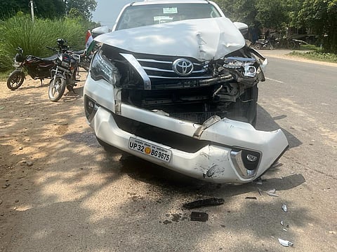 Car Of Union Minister Anupriya Patel’s Husband Meets With An Accident, Sustains Injuries In Hand And Legs