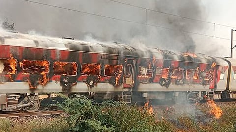 Two General Coaches Of Patalkot Express Gutted In Blaze In Agra
