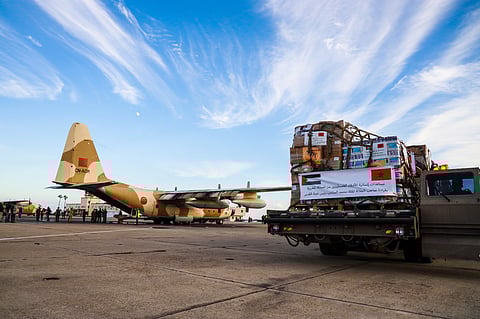 Humanitarian Aid for Palestinians: Two Military Aircraft Depart From Kenitra Air Base For El Arich Airport In Egypt