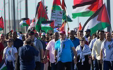 Thousands March In Cuba In Support Of Palestinians