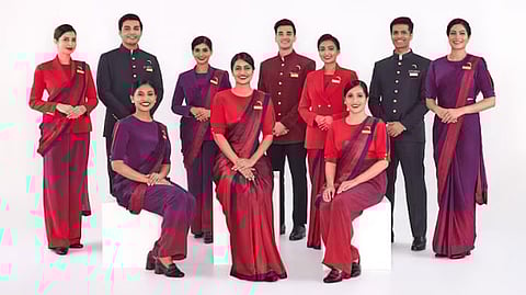 Air India Shows A Glimpse Of The New Uniform Of Cabin Crew And Pilots Designed By Manish Malhotra
