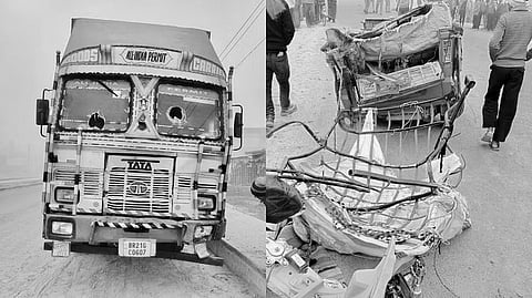 12 Killed In Shahjahanpur As Speeding Truck Hits Auto On A Foggy Morning