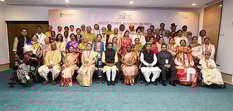 President Presents Sangeet Natak Akademi Fellowships And Awards For The Year 2022 & 2023