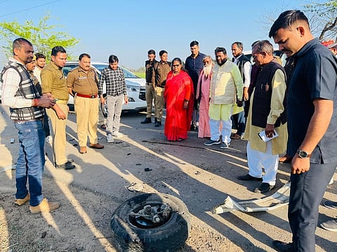 Speeding Vehicle Rams Into Fleet Of Union Minister Sadhvi Niranjan Jyoti At Fatehpur In UP
