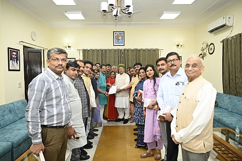 Delegation Of Allahabad High Court Bar Association Meets Union Law Minister Arjun Ram Meghwal