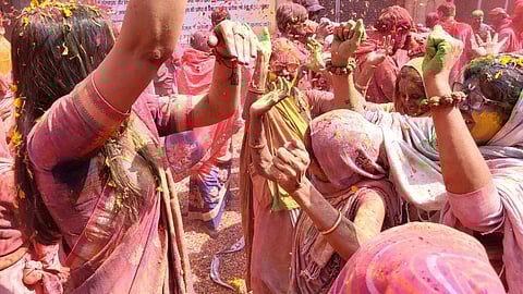 Widows Play 'Holi of Hope' In Vrindavan
