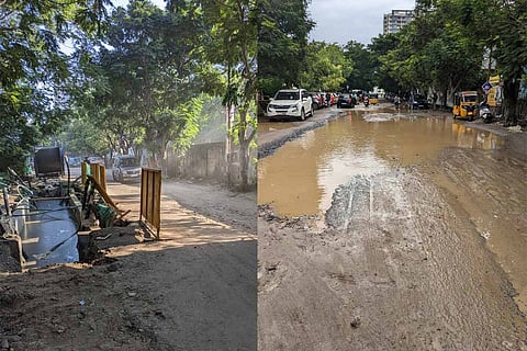 Saraswathi Rajasekaran Salai, commonly known as the Global Hospital road, in Cheran Nagar, Perumbakkam, Chennai