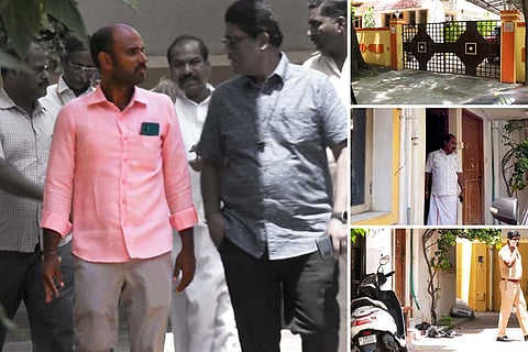 ED raid in T Nagar Chennai, at the residence of BJP staff Jothi Kumar.