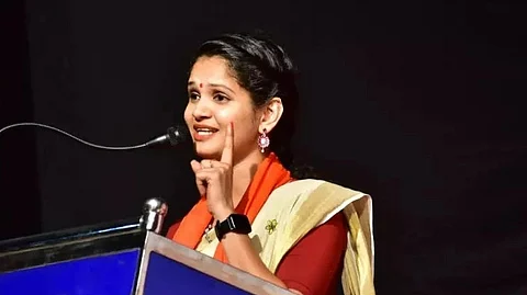 Chaitra Kundapura, a known anti-Muslim speaker and right-wing activist