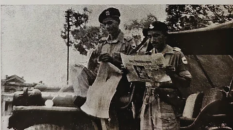 Indian army soldiers during operation Polo