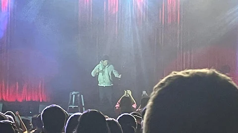 Trevor Noah on stage at Bengaluru's Manpho Convention Centre