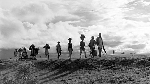 Refugees on the march in September 1948