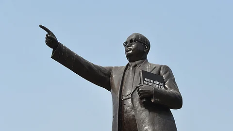 A statue of BR Ambedkar.