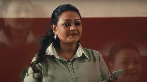 Actor Shakeela in Netflix's promotion video