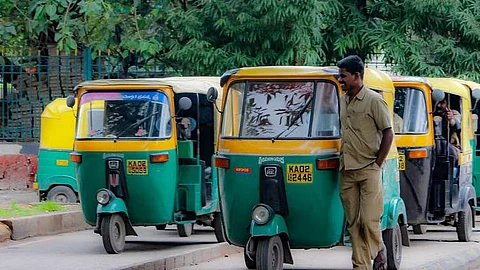 Autos in an auto stand