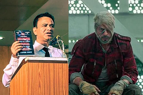 Dr Kafeel Khan (L), Shah Rukh Khan in Jawan trailer screengrab (R)