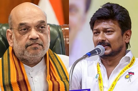 Amit Shah (Left) and Udayanidhi Stalin
