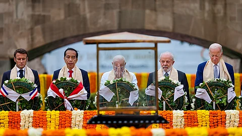 French President Emmanuel Macron, Indonesian President Joko Widodo, Prime Minister Narendra Modi, Brazil's President Luiz Inacio Lula da Silva, US President Joe Biden