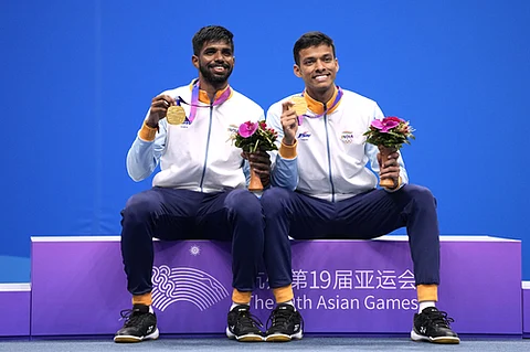 Badminton players Satsiksairaj Rankireddy and Chirag Shetty