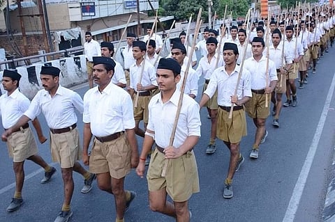 A file picture of an RSS route march