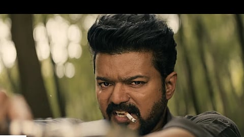 Actor Vijay in the trailer of the upcoming Tamil film 'Leo'