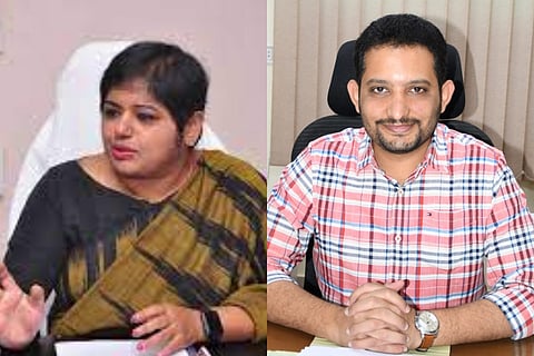 IAS officers Bharati Hollikeri and Gowtham Potru.