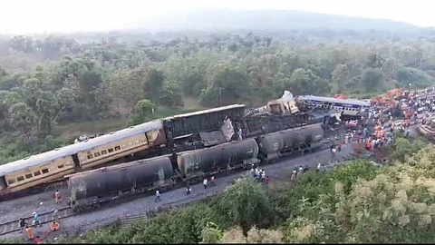 Two trains departing from Vizag railway station to Rayagada and Palasa were involved in a rear end collision at Kantakapalli in Vizianagaram