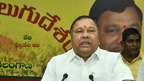 Telangana TDP president Kasani Gnaneshwar resigned from the party