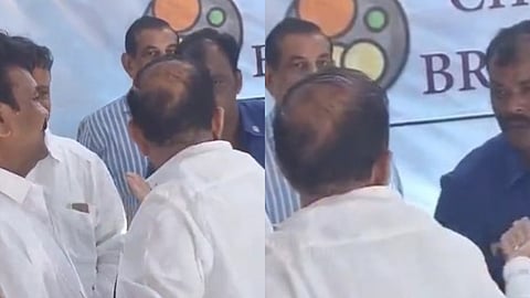 Telangana Home Minister Mohammed Mahmood Ali was caught on camera slapping his personal security officer (PSO).