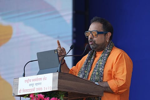 Singer-composer Shankar Mahadevan at RSS's annual founder's event.
