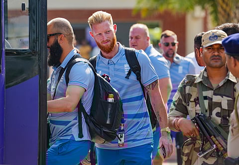 England cricket team arrives in Gujarat ahead of WC opener.
