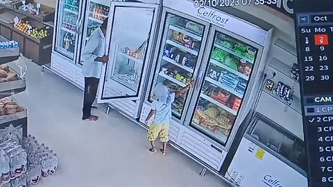 CCTV footage showing Rishita approaching the fridge