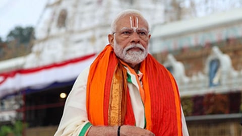 PM Narendra Modi at Tirumala temple