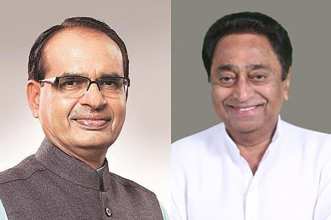 Collage of Shivraj Singh Chouhan and Kamal Nath