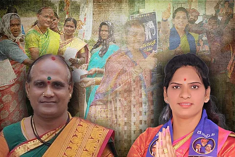 Matashree Janakamma (left) and Pushpitha Laya Chitrapu