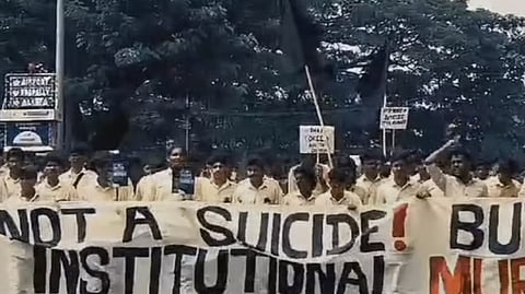 Kerala students protest seeking enquiry into collegemate’s suicide