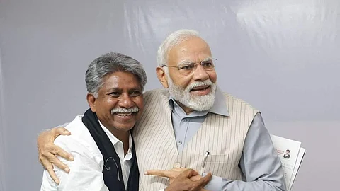 Manda Krishna Madiga with PM Modi