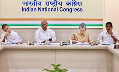 Congress leaders announcing candidates
